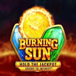 Burning Sun slot logo by Wazdan at LuckyVibe CasinoBurning Sun