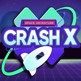 Logo of Crash X from Turbo Games at LuckyVibe Casino