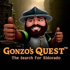 Logo of Gonzo's Quest from NetEnt at LuckyVibe Casino