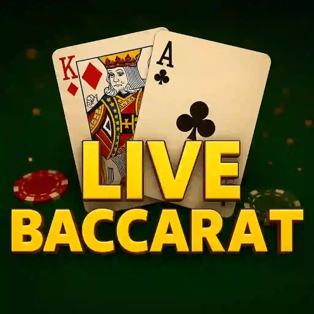 Live Baccarat slot logo by Pragmatic Live at LuckyVibe CasinoLive Baccarat