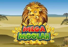 Mega Moolah slot logo – Slots by Games Global at LuckyVibe Casino
